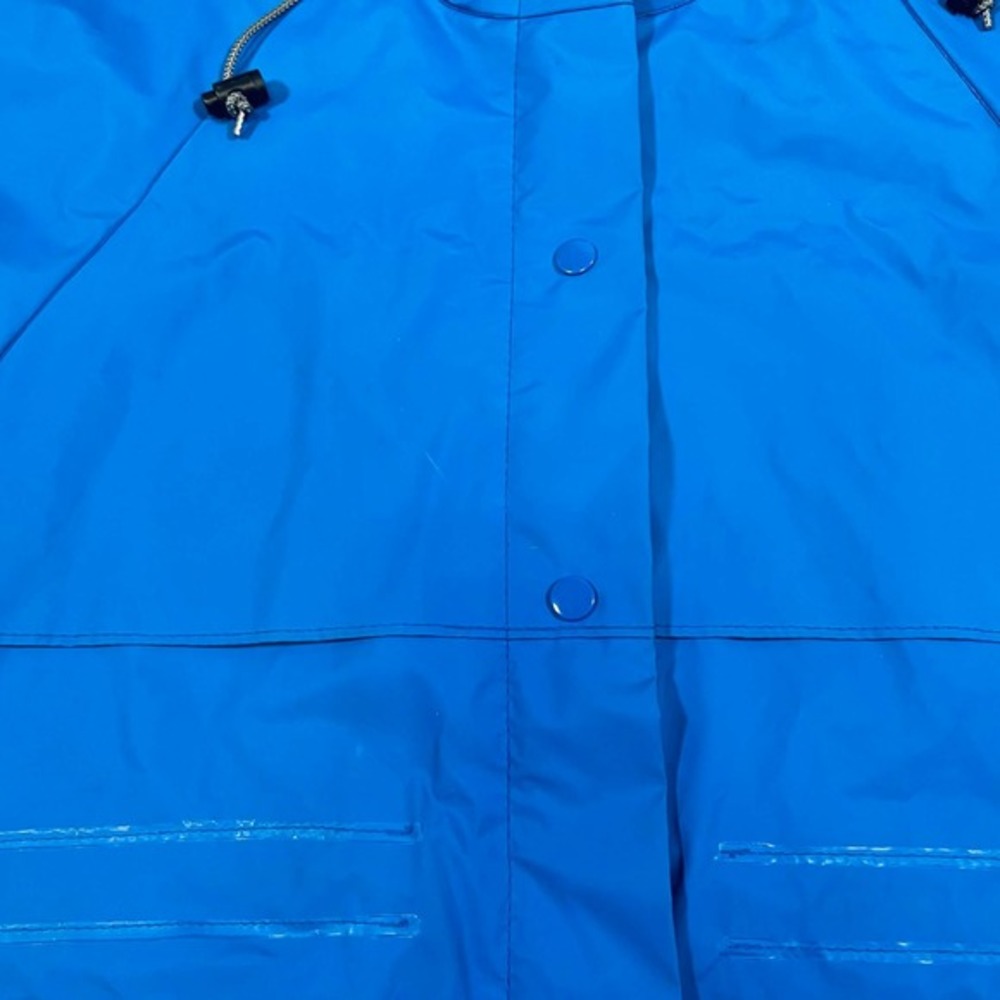 Vintage LL Bean Maine Guide Rain Jacket Blue Hooded Waterproof Womens Small - Picture 7 of 16